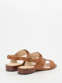 – Sandalen aus Kalbleder in Cognac*Tod's Discount
