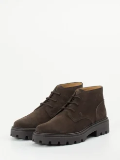 Herren Tod's – Schnürboots aus Veloursleder Dunkel