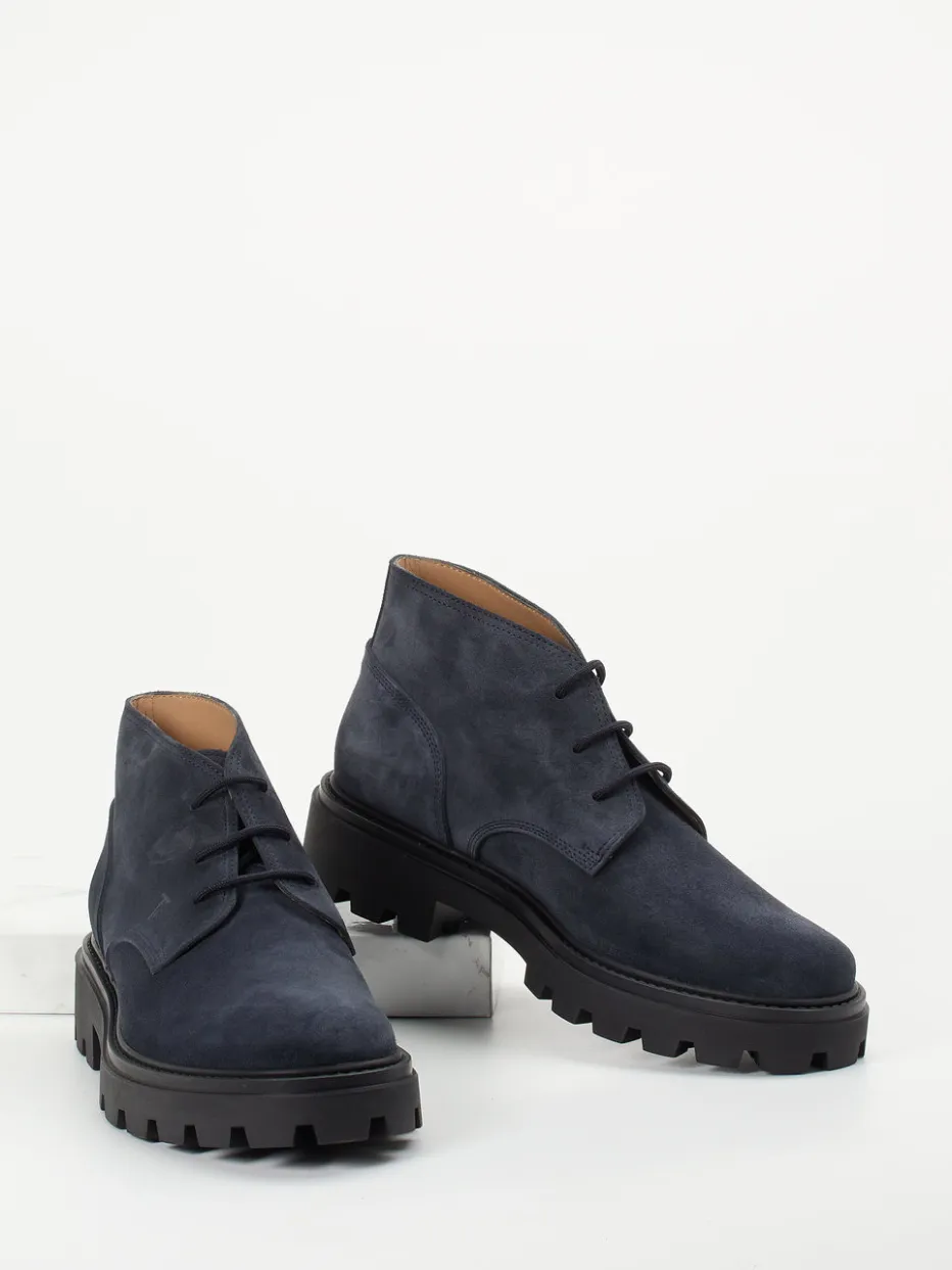 – Schnürboots aus Veloursleder Dunkel*Tod's New