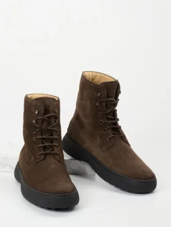 Herren Tod's – Schnürboots aus Veloursleder Dunkel