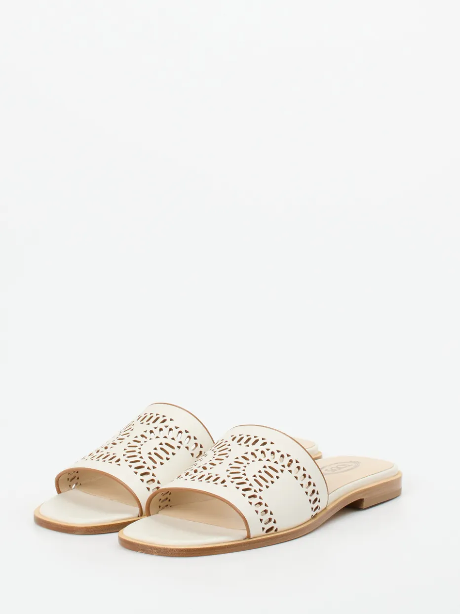 – Slides aus Kalbleder in Creme*Tod's Online