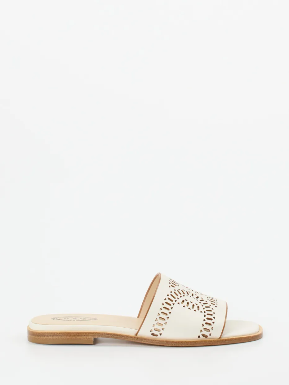 – Slides aus Kalbleder in Creme*Tod's Online