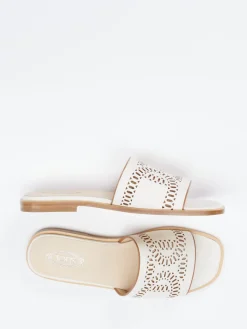 – Slides aus Kalbleder in Creme*Tod's Online