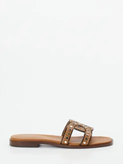 – Slides aus Kalbleder mit Nietenbesatz*Tod's Discount