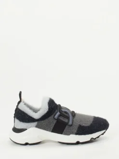 Damen Tod's – Slip-On-Sneaker aus Textil in Anthrazit