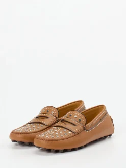 – Slipper aus Kalbleder mit Nietenbesatz*Tod's Outlet