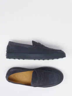 – Slipper aus Veloursleder Dunkel*Tod's