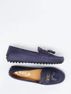 Damen Tod's – Slipper aus Veloursleder in Dunkel