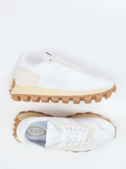 – Sneaker aus Kalbleder und Nylon -beige*Tod's Sale