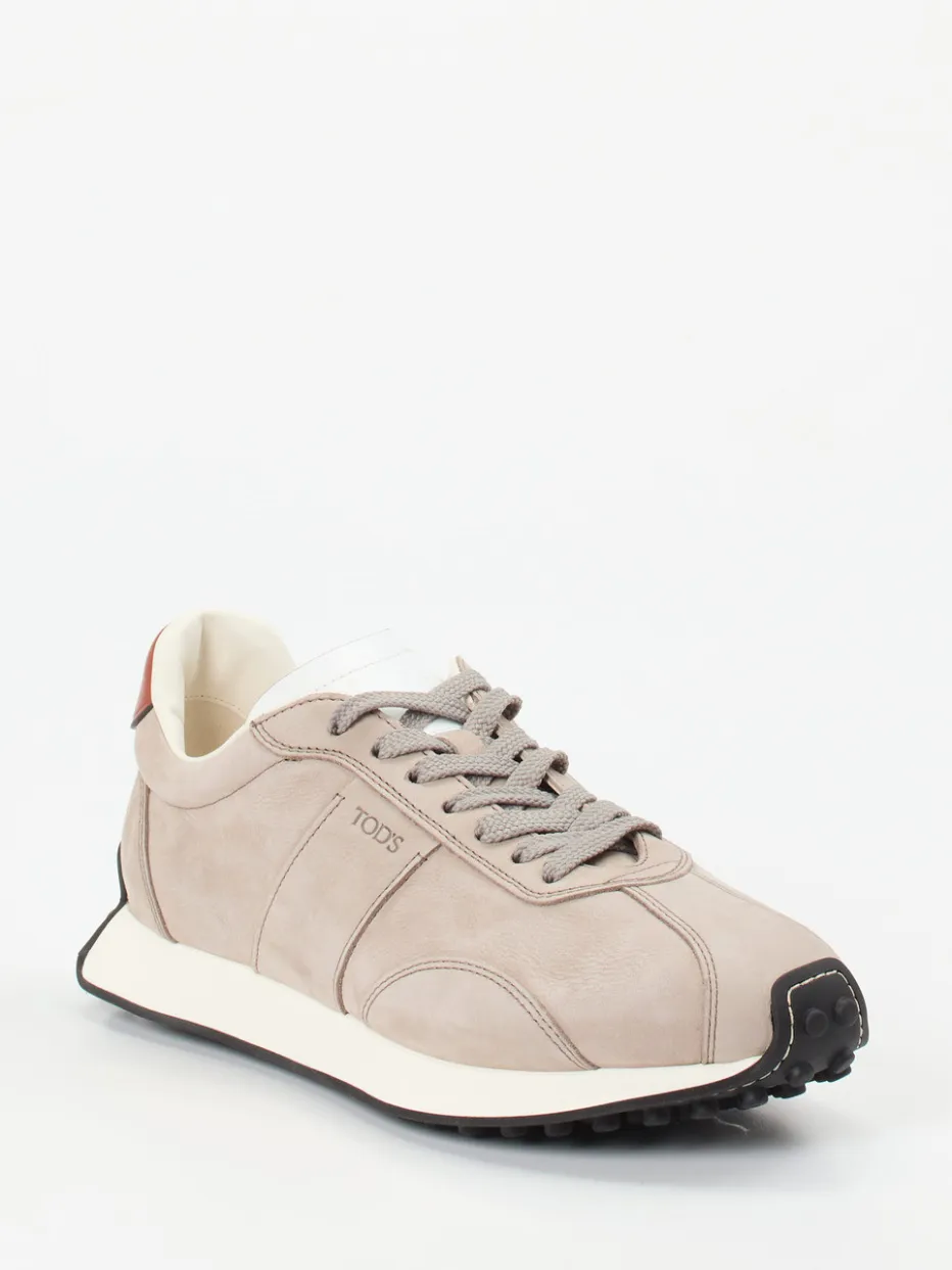 Herren Tod's – Sneaker aus Nubukleder in Taupe