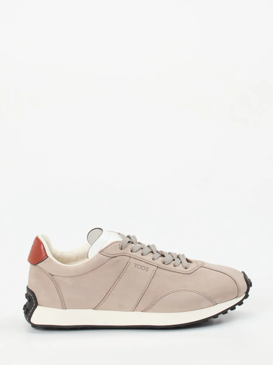 Herren Tod's – Sneaker aus Nubukleder in Taupe