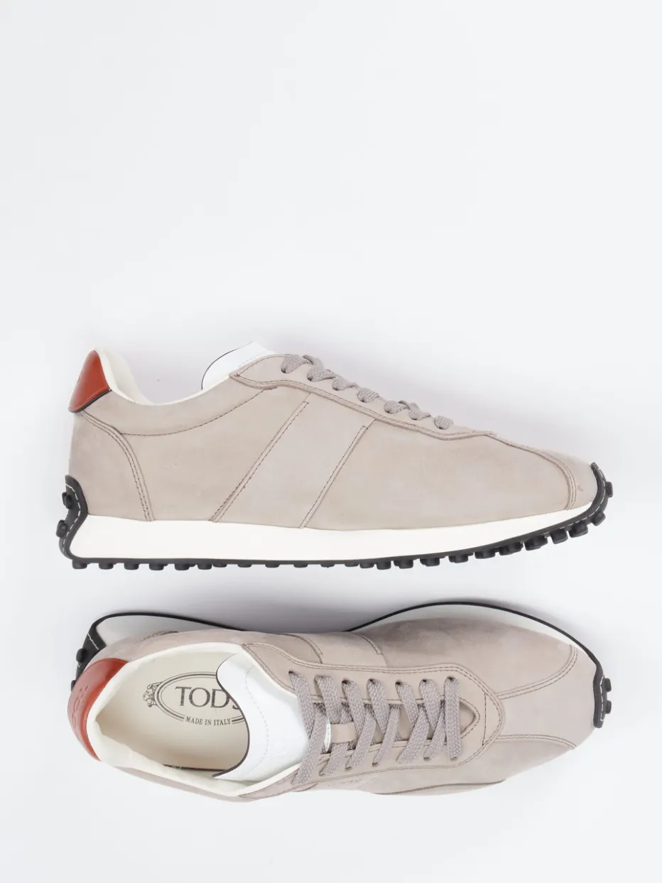 Herren Tod's – Sneaker aus Nubukleder in Taupe