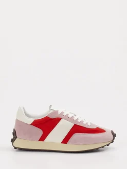 Damen Tod's – Sneaker aus Veloursleder und Textil Rosé