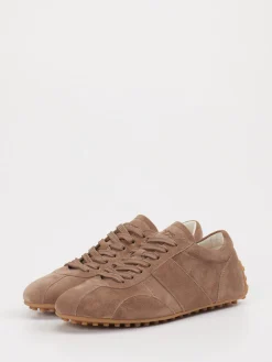 Damen Tod's – Sneaker aus Veloursleder in Taupe