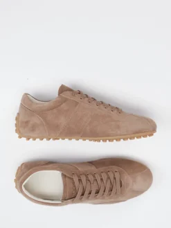 Damen Tod's – Sneaker aus Veloursleder in Taupe