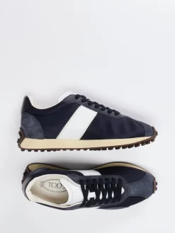Herren Tod's – Sneaker aus Veloursleder und Nylon dunkel