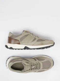 Herren Tod's – Sneaker aus Velour/Textil in Sandbeige