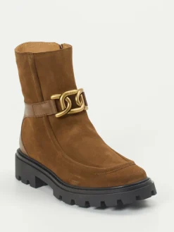 Damen Tod's – Stiefelette aus Veloursleder in