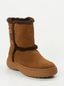 Damen Tod's – Winterboots aus Veloursleder kastanien