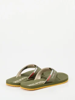 Herren Tommy Hilfiger – Zehentrenner aus Textil in Oliv