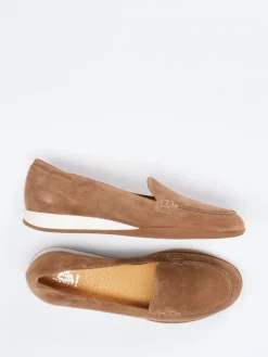 Damen Truman's – Komfort-Loafer aus Veloursleder cognac