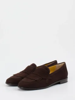 Damen Truman's – Loafer aus Veloursleder Dunkel
