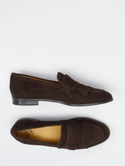 Damen Truman's – Loafer aus Veloursleder Dunkel