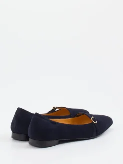 Damen Truman's – Mary Jane Ballerinas aus Veloursleder Dunkel