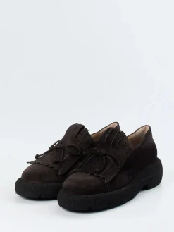 – Plateau-Loafer aus Veloursleder Dunkel*Truman's Clearance