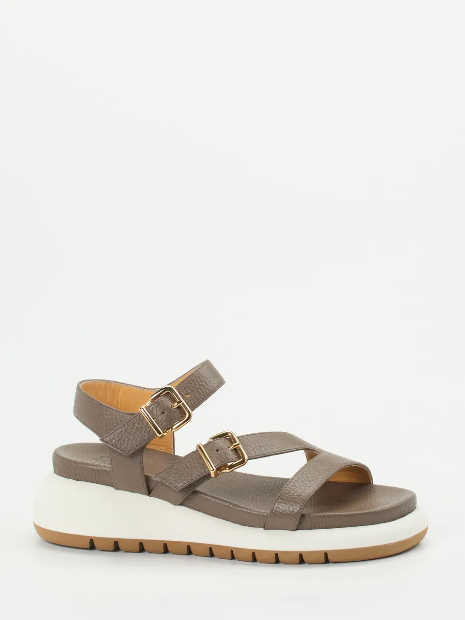 – Plateau-Sandalen aus Hirschleder taupe*Truman's Outlet