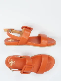 Damen Truman's – Riemchensandale aus Elchleder Terrakotta