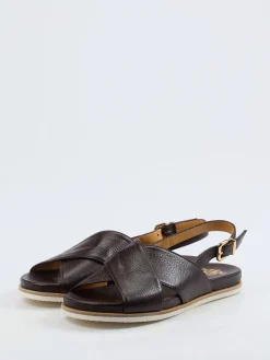 Damen Truman's – Riemensandale aus Hirschleder dunkel