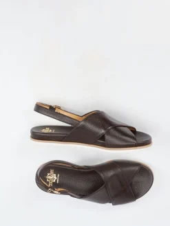 Damen Truman's – Riemensandale aus Hirschleder dunkel