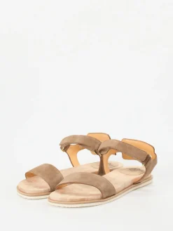– Sandalen aus Veloursleder in Taupe*Truman's Outlet