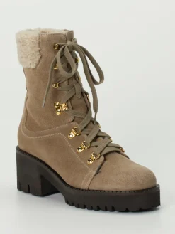 – Schnürboots aus Veloursleder beige*Truman's Outlet
