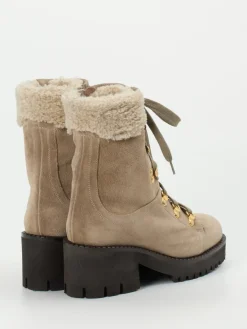 – Schnürboots aus Veloursleder beige*Truman's Outlet