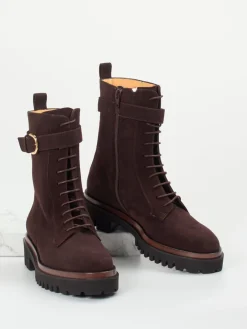 – Schnürboots aus Veloursleder dunkel*Truman's