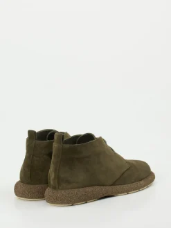 – Schnürstiefelette aus Veloursleder oliv*Truman's Sale