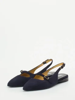 Damen Truman's – Slingpumps aus Veloursleder Dunkel