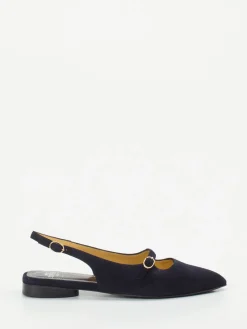 Damen Truman's – Slingpumps aus Veloursleder Dunkel