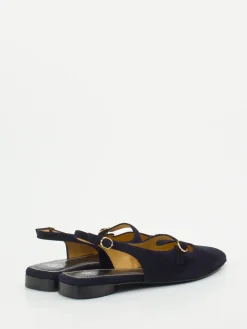 Damen Truman's – Slingpumps aus Veloursleder Dunkel