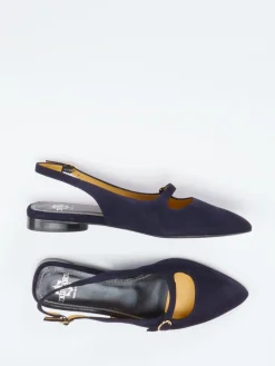 Damen Truman's – Slingpumps aus Veloursleder Dunkel