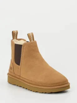 Herren UGG – Chelsea Boots aus Veloursleder karamell