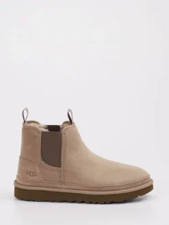 Herren UGG – Chelsea Boots aus Veloursleder sandbeige