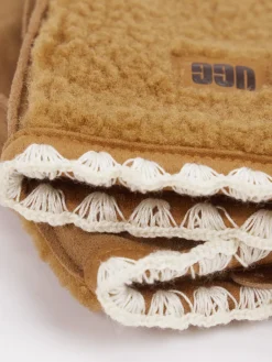 Damen UGG – Fausthandschuhe aus Textil in Cognac