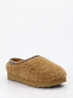 Damen UGG – Fell-Pantoletten aus Lammfell karamell