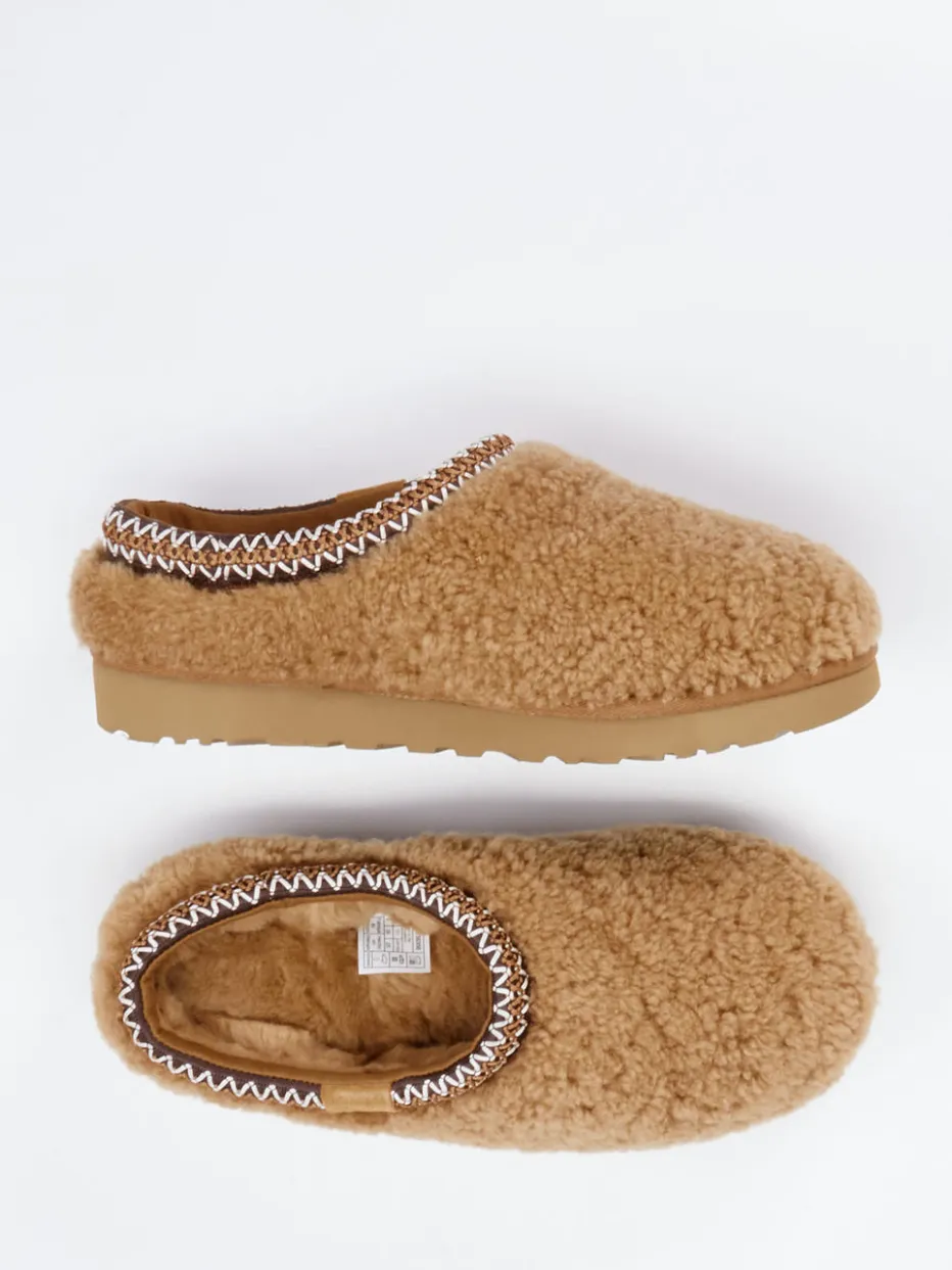 Damen UGG – Fell-Pantoletten aus Lammfell karamell