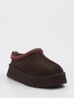 Damen UGG – Hausschuh aus Veloursleder dunkel