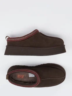 Damen UGG – Hausschuh aus Veloursleder dunkel