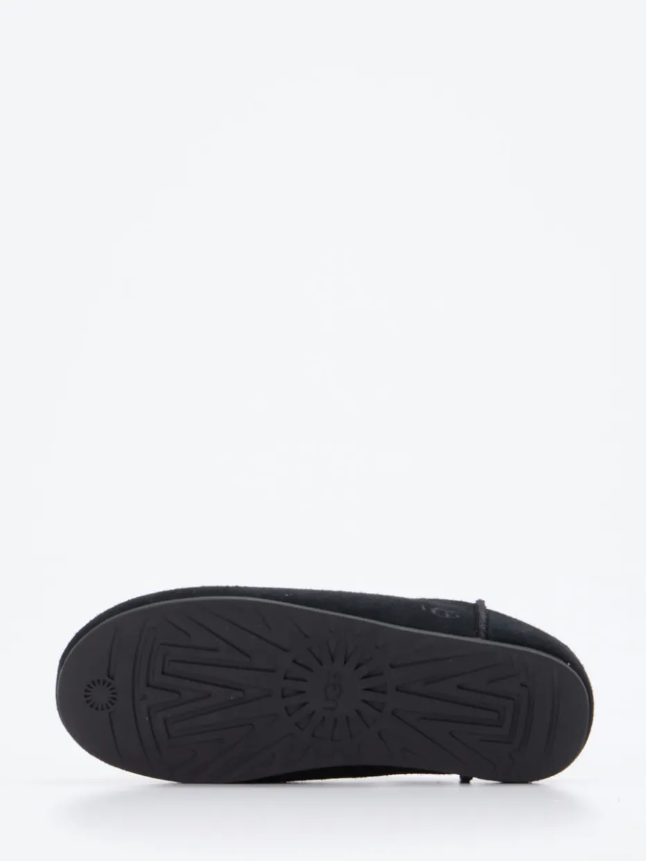 Damen UGG – Hausschuhe aus Veloursleder mit Lammfell